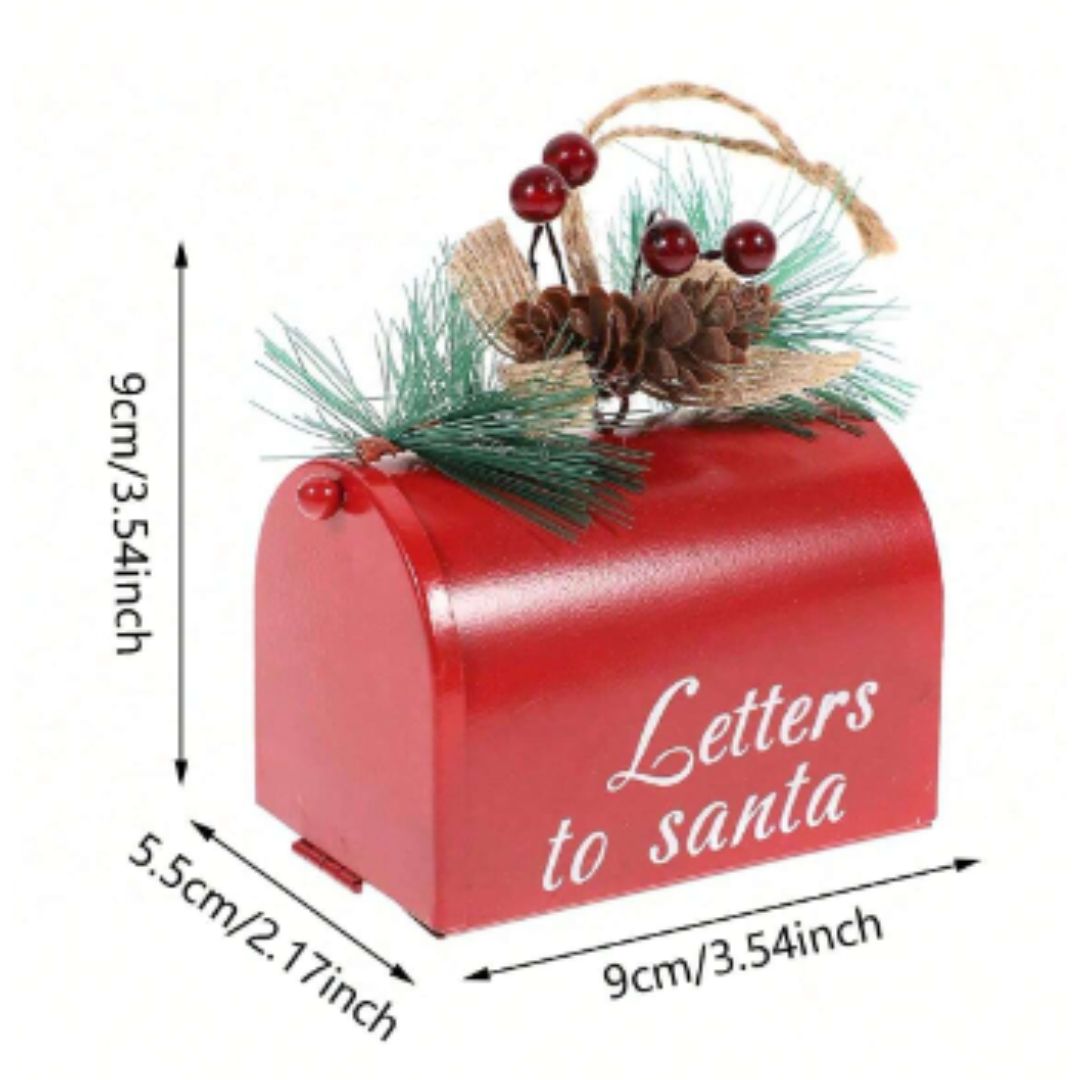 BUZON SANTA NAVIDAD ADORNO ARBOL CASCABELES - MIDEN 10 CMS ANCHO - 3