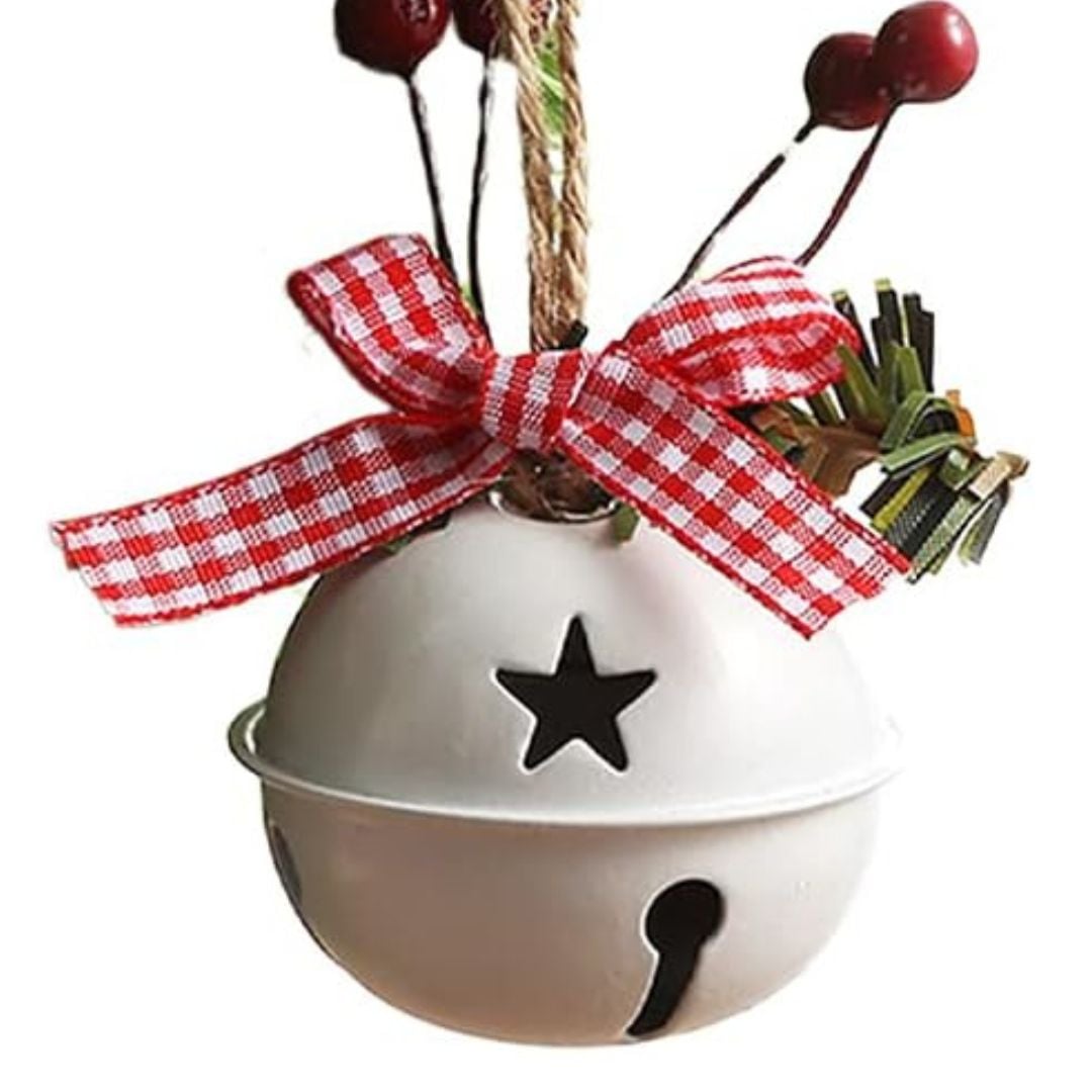 CASCABEL NAVIDAD BLANCO ADORNO ARBOL - MIDEN 12 CMS - 1