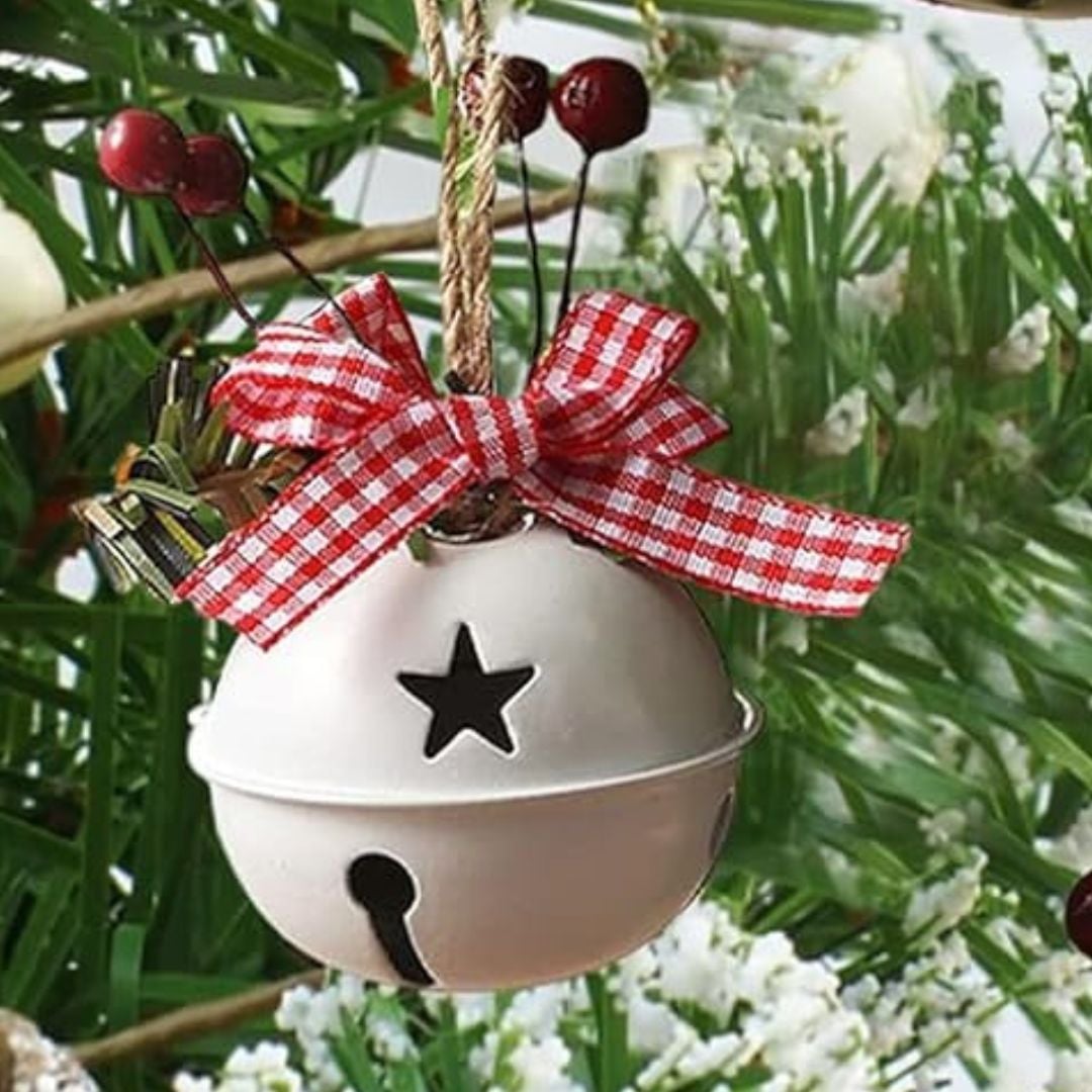 CASCABEL NAVIDAD BLANCO ADORNO ARBOL - MIDEN 12 CMS - 2