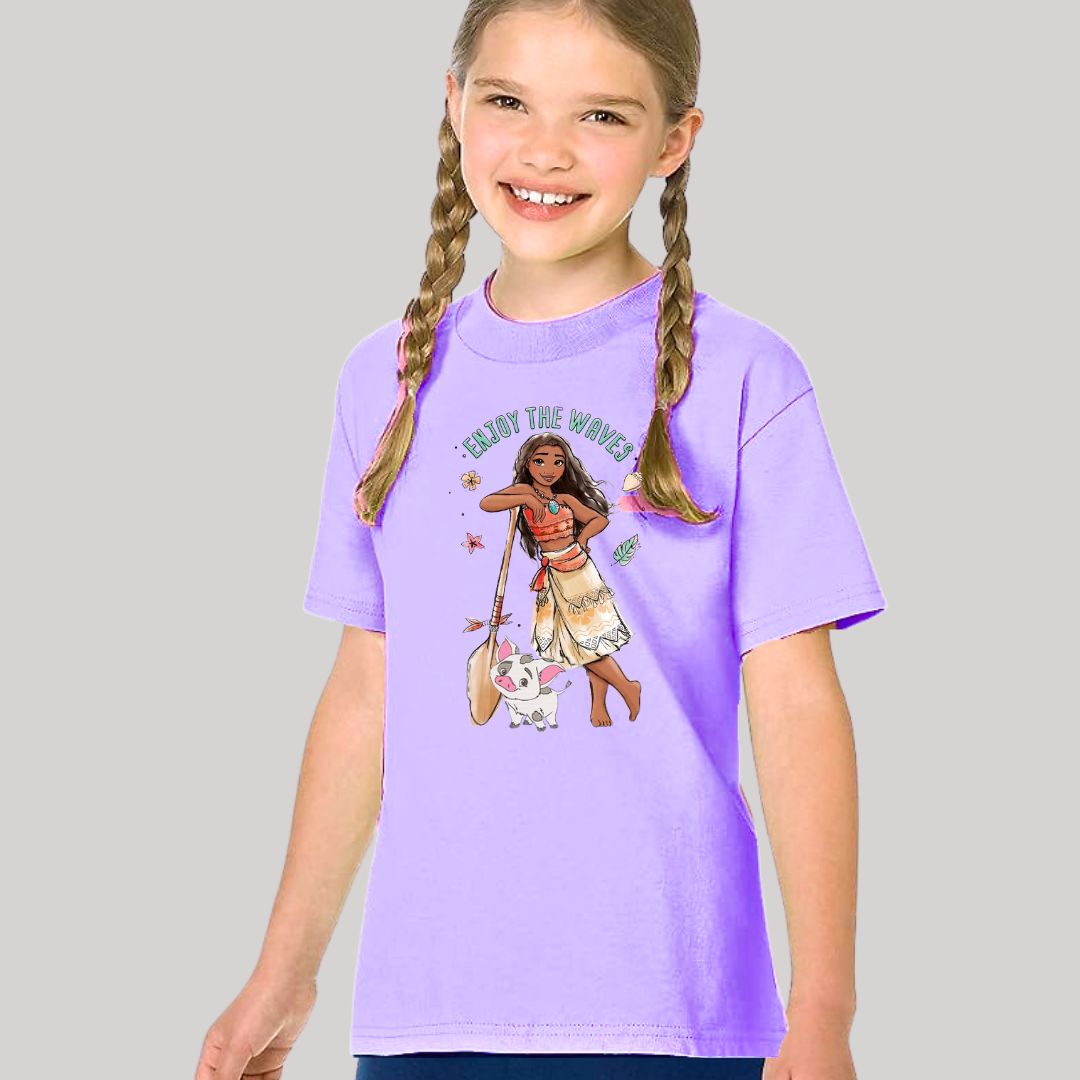 POLOS MOANA ALGODÓN LILA PELUCHE - TALLA 4 HASTA XL - 1