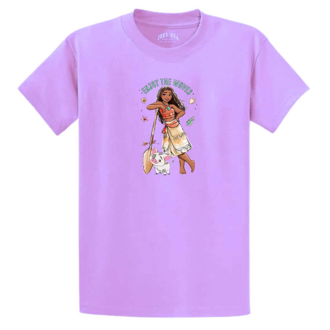 POLOS MOANA ALGODÓN LILA PELUCHE - TALLA 4 HASTA XL - 2
