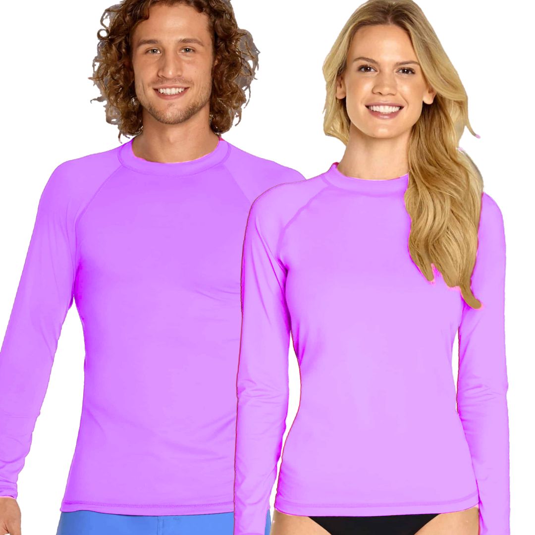 POLO NATACION LILA UNISEX PROTECCION UV - TALLA 8 HASTA XL - 1