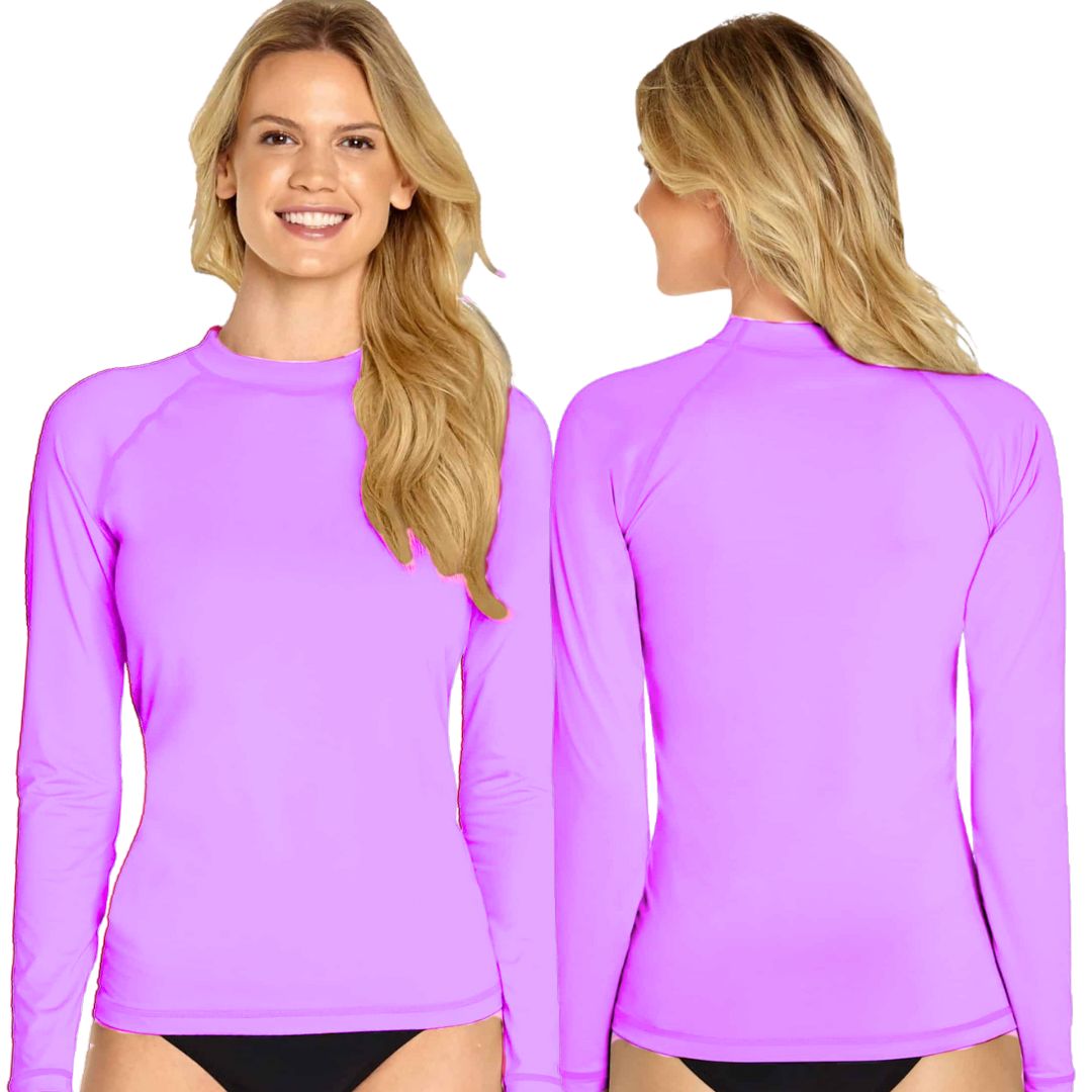 POLO NATACION LILA UNISEX PROTECCION UV - TALLA 8 HASTA XL - 2