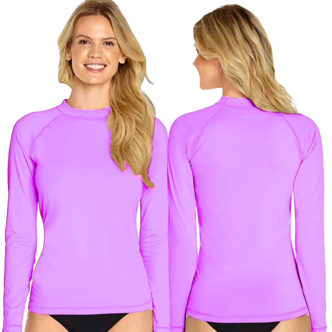 POLO NATACION LILA UNISEX PROTECCION UV - TALLA 8 HASTA XL - 2