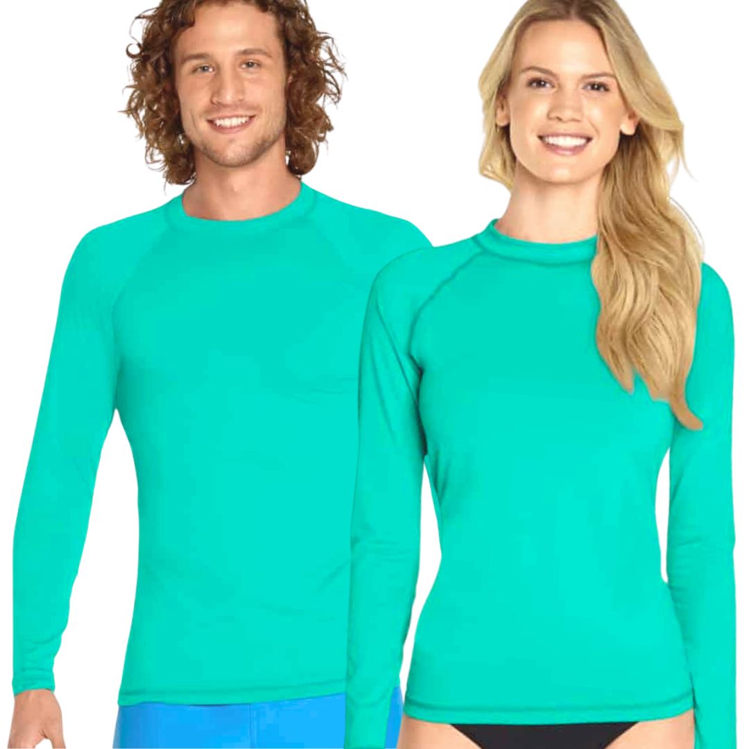 POLO NATACION TURQUEZA UNISEX PROTECCION UV - TALLA 8 HASTA XL - 1