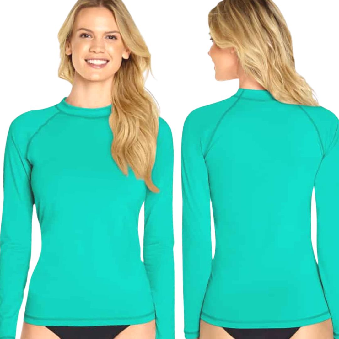 POLO NATACION TURQUEZA UNISEX PROTECCION UV - TALLA 8 HASTA XL - 2