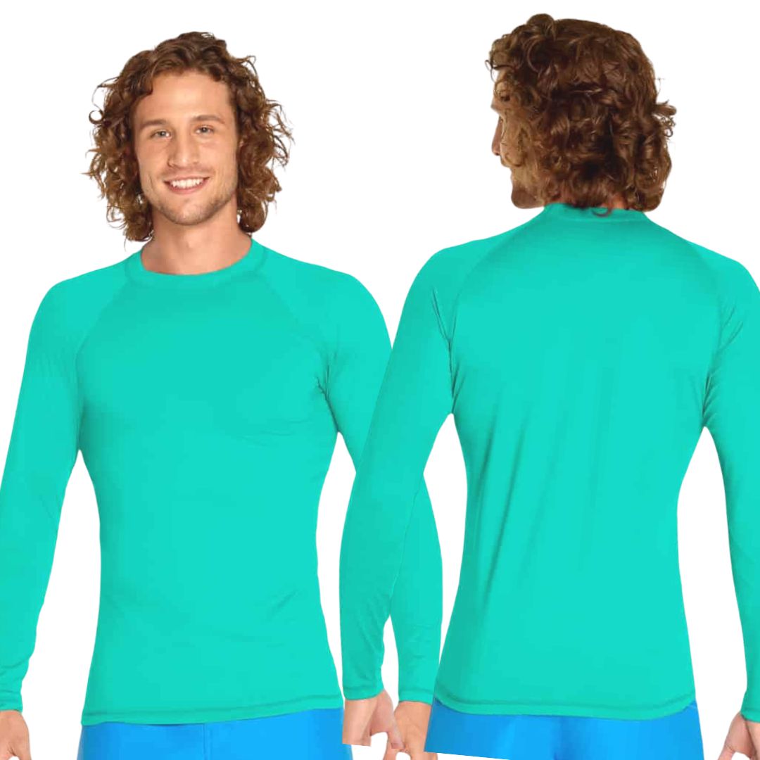 POLO NATACION TURQUEZA UNISEX PROTECCION UV - TALLA 8 HASTA XL - 3
