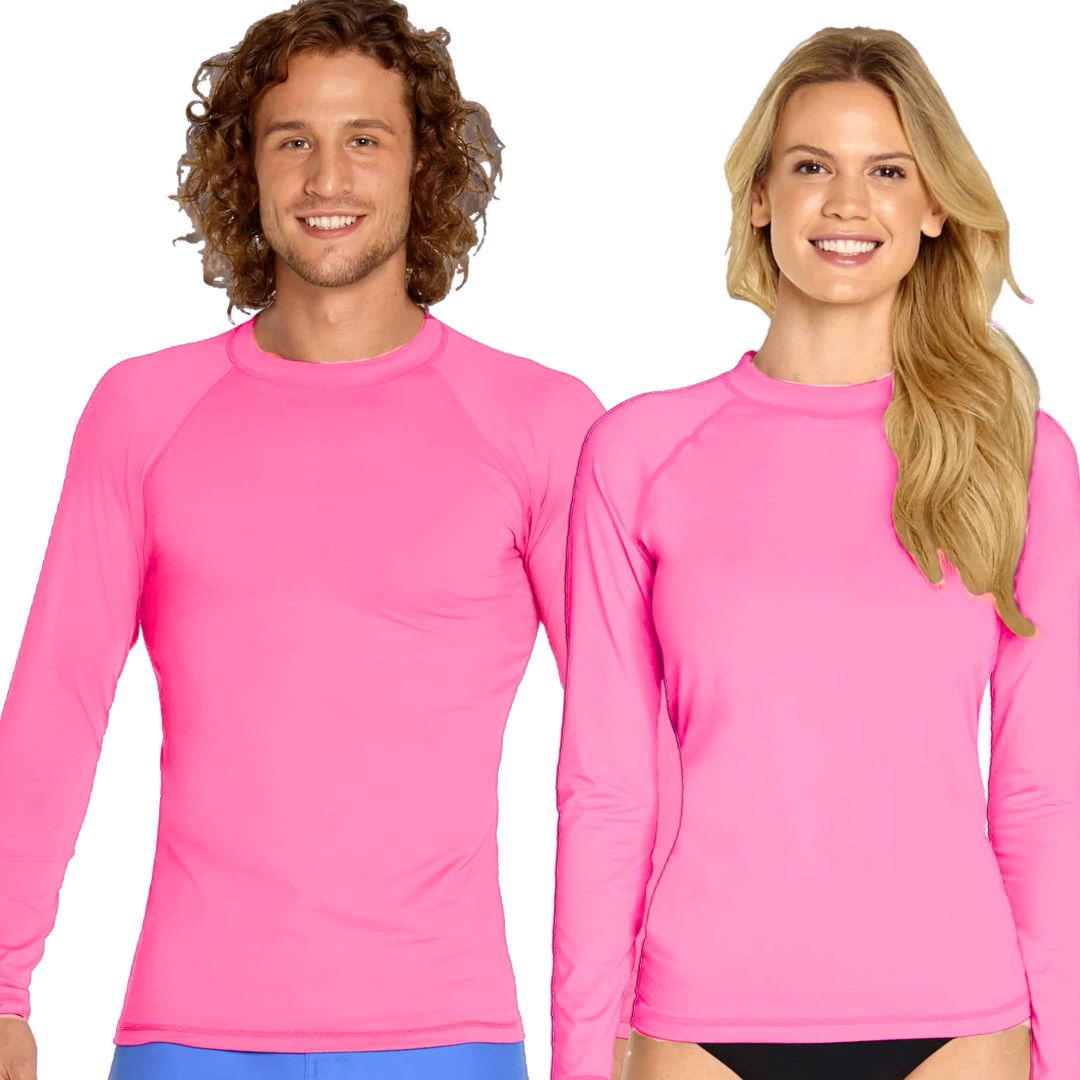 POLO NATACION ROSADO UNISEX PROTECCION UV - TALLA 8 HASTA XL - 1