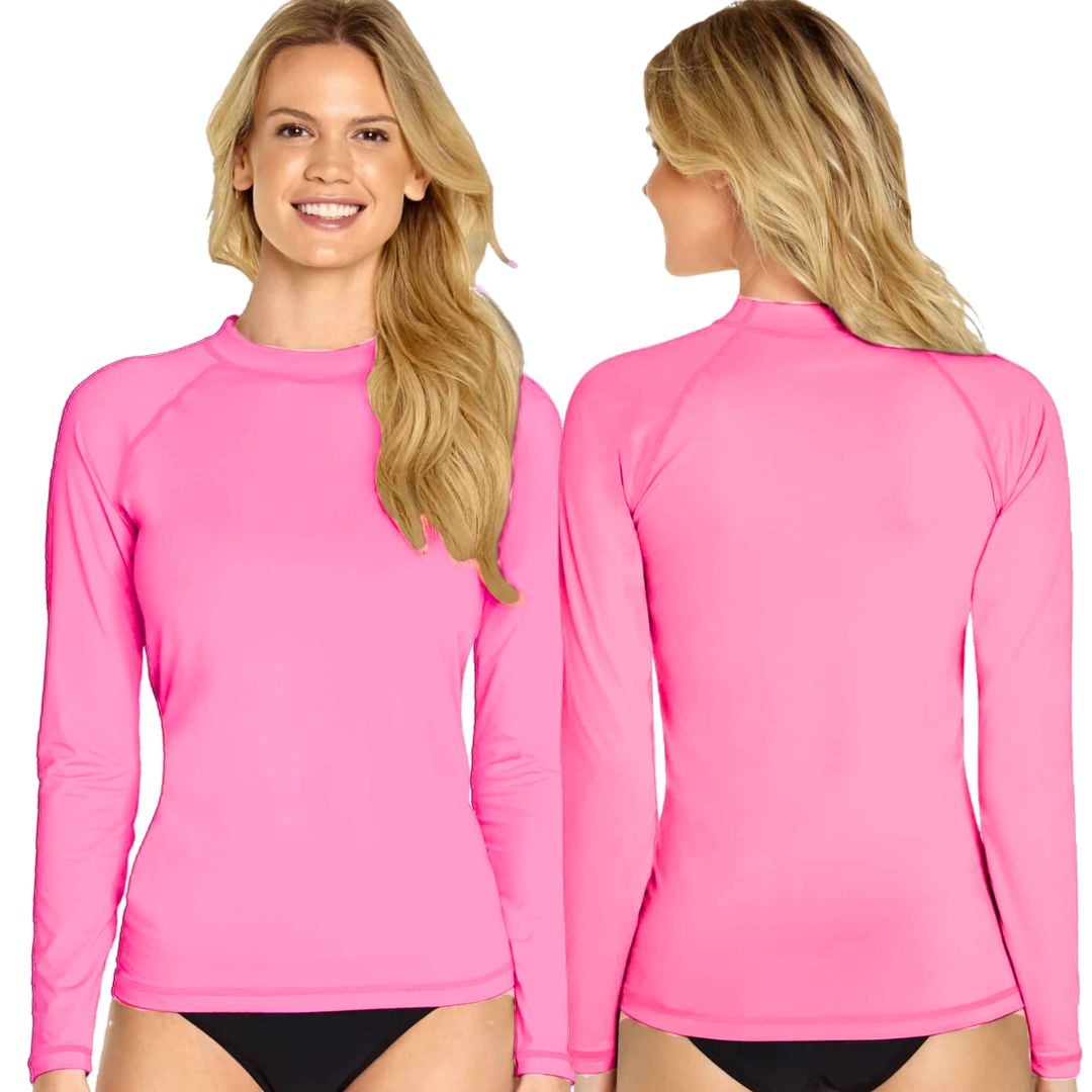 POLO NATACION ROSADO UNISEX PROTECCION UV - TALLA 8 HASTA XL - 2