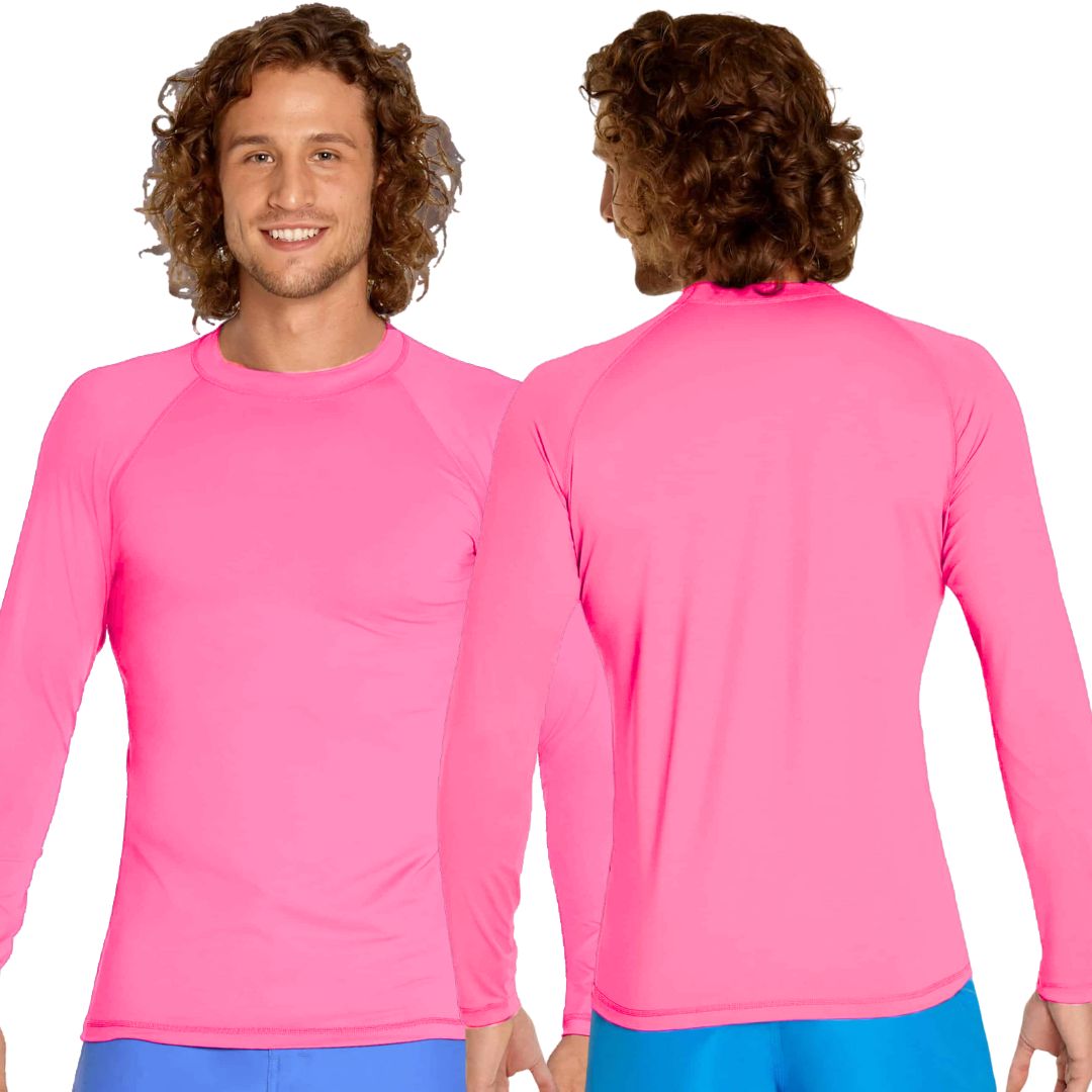 POLO NATACION ROSADO UNISEX PROTECCION UV - TALLA 8 HASTA XL - 3