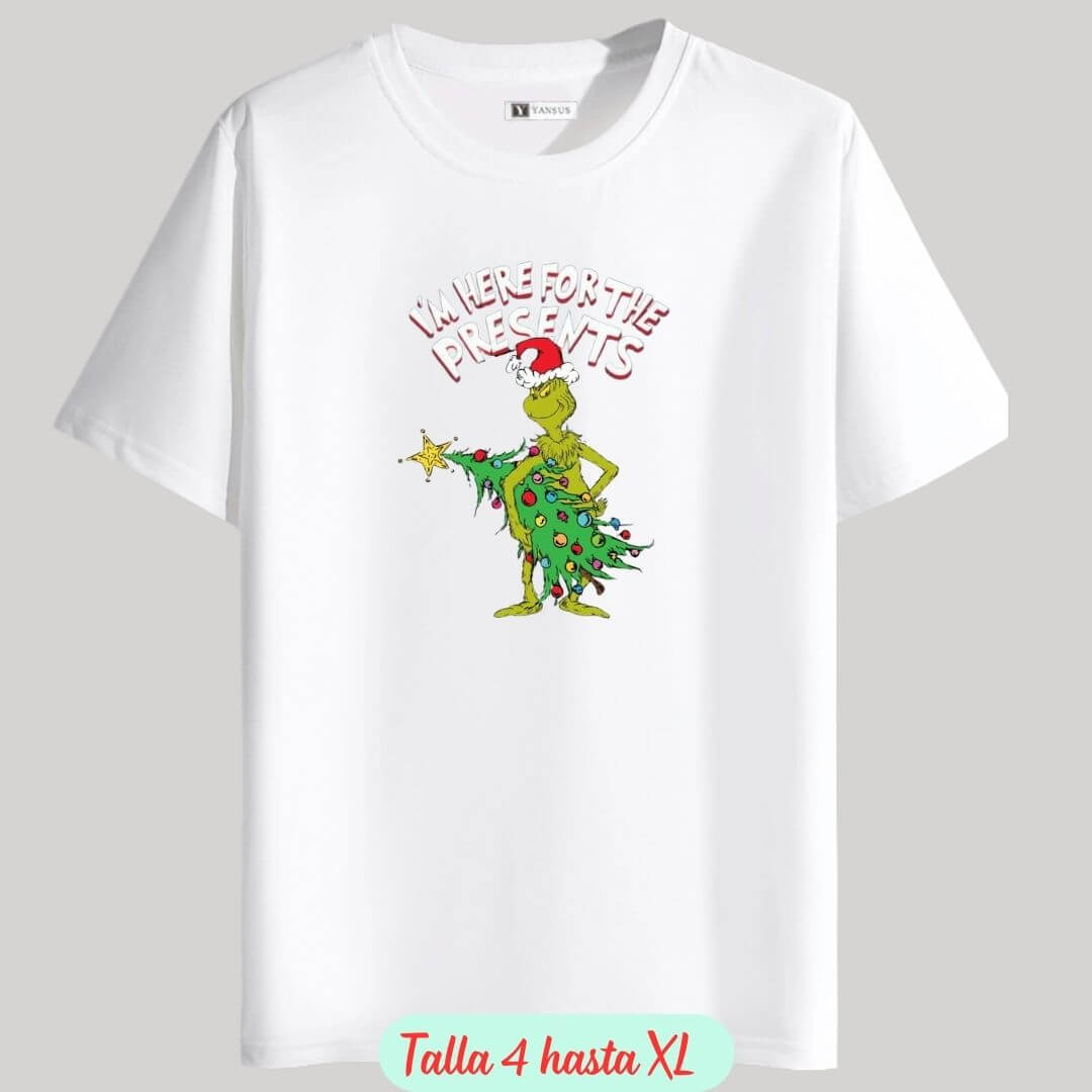 POLOS NAVIDAD EL GRINCH BLANCO POLO NAVIDEÑO - TALLAS 4 HASTA XL - 2