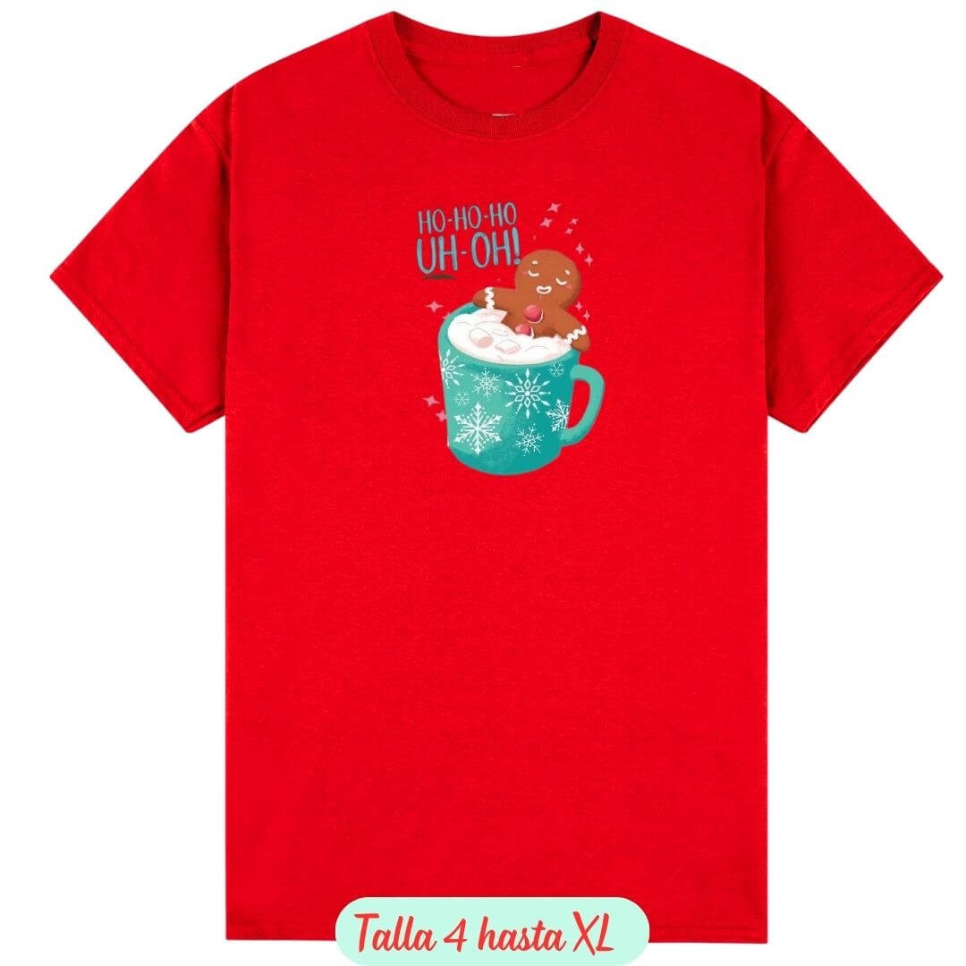 POLO DE NAVIDAD JENGIBRE ROJO POLO NAVIDEÑO - TALLAS 4 HASTA XL - 2