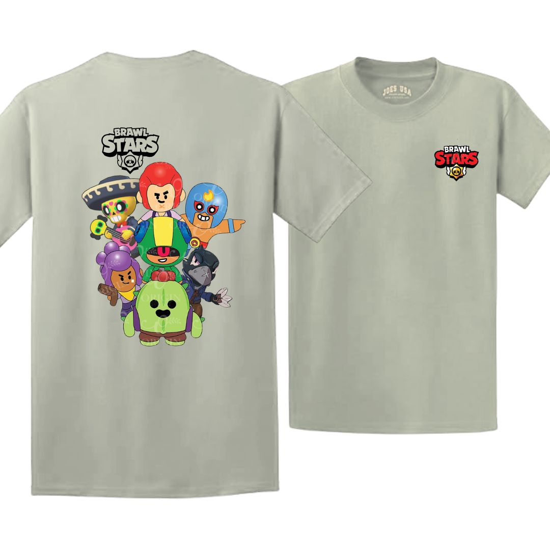 POLO MANGA LARGA ALGODÓN UNISEX GRIS BRAW STARS PELUCHJE SPIKE TALLAS 4 HASTA XL - 1