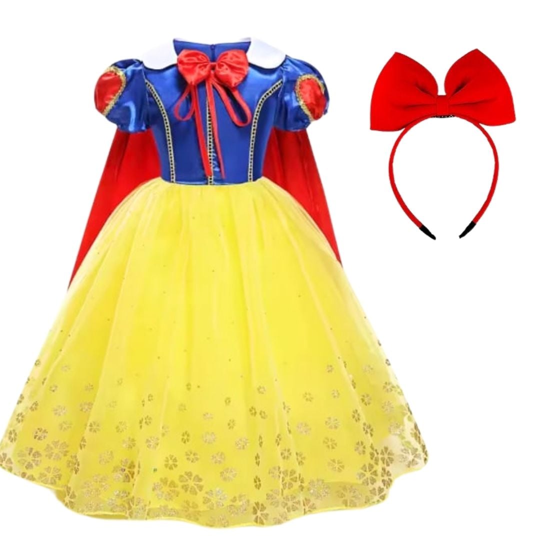 VESTIDO BLANCANIEVES DISFRAZ NIÑAS BLANCA NIEVES - TALLA  4 HASTA 14 - 2
