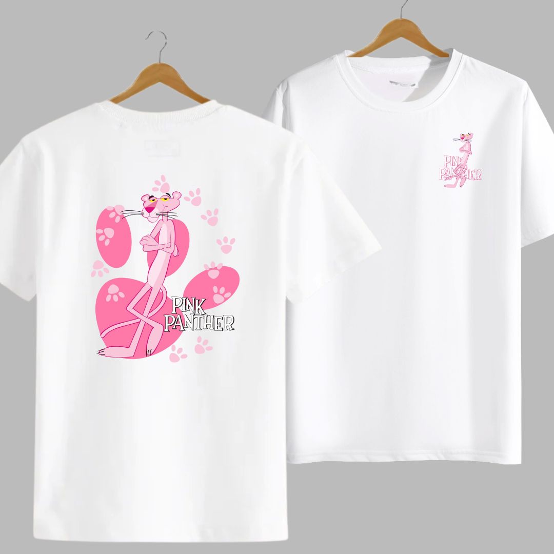 POLOS PANTERA ROSA ALGODON BLANCO PINK PANTHER PELUCHE - TALLA 4 HASTA XL - 1