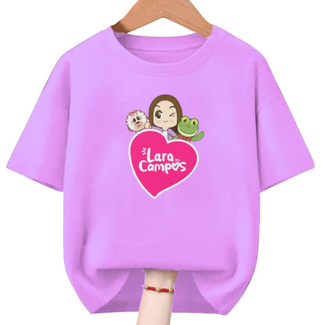 POLO ALGODÓN RANA  LARA CAMPOS PELUCHE LILA - TALLA  4 HASTA XL - 1