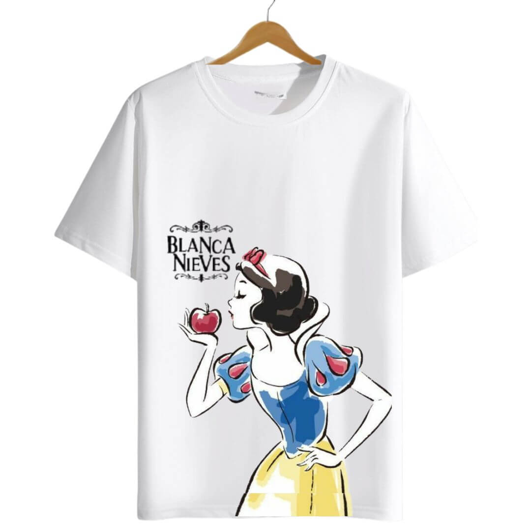 POLO ALGODÓN BLANCANIEVES BLANCO VESTIDO - TALLA  4 HASTA XL - 1