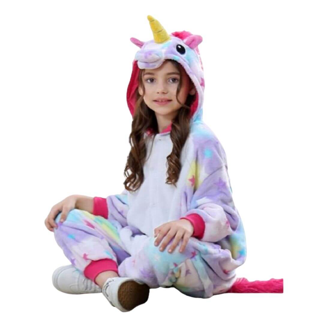 PIJAMA UNICORNIO NIÑAS ONESIE IMPORTADA DISFRAZ - TALLA 4 HASTA 14 - 1