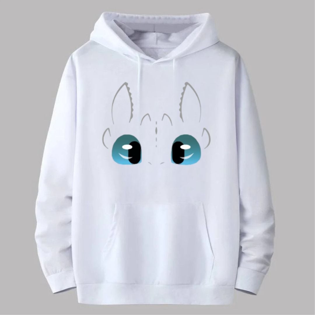 POLERA  FURIA LUMINOSA OJOS PELUCHE DRAGON CHIMUELO - TALLAS 4 A XL - 1