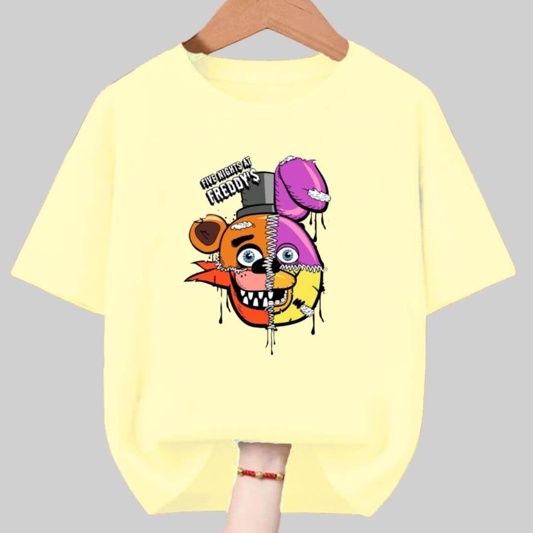 POLO CREMA FNAF FIVE NIGHTS AT FREDDYS PELUCHE - TALLAS 6 HASTA XL - 1