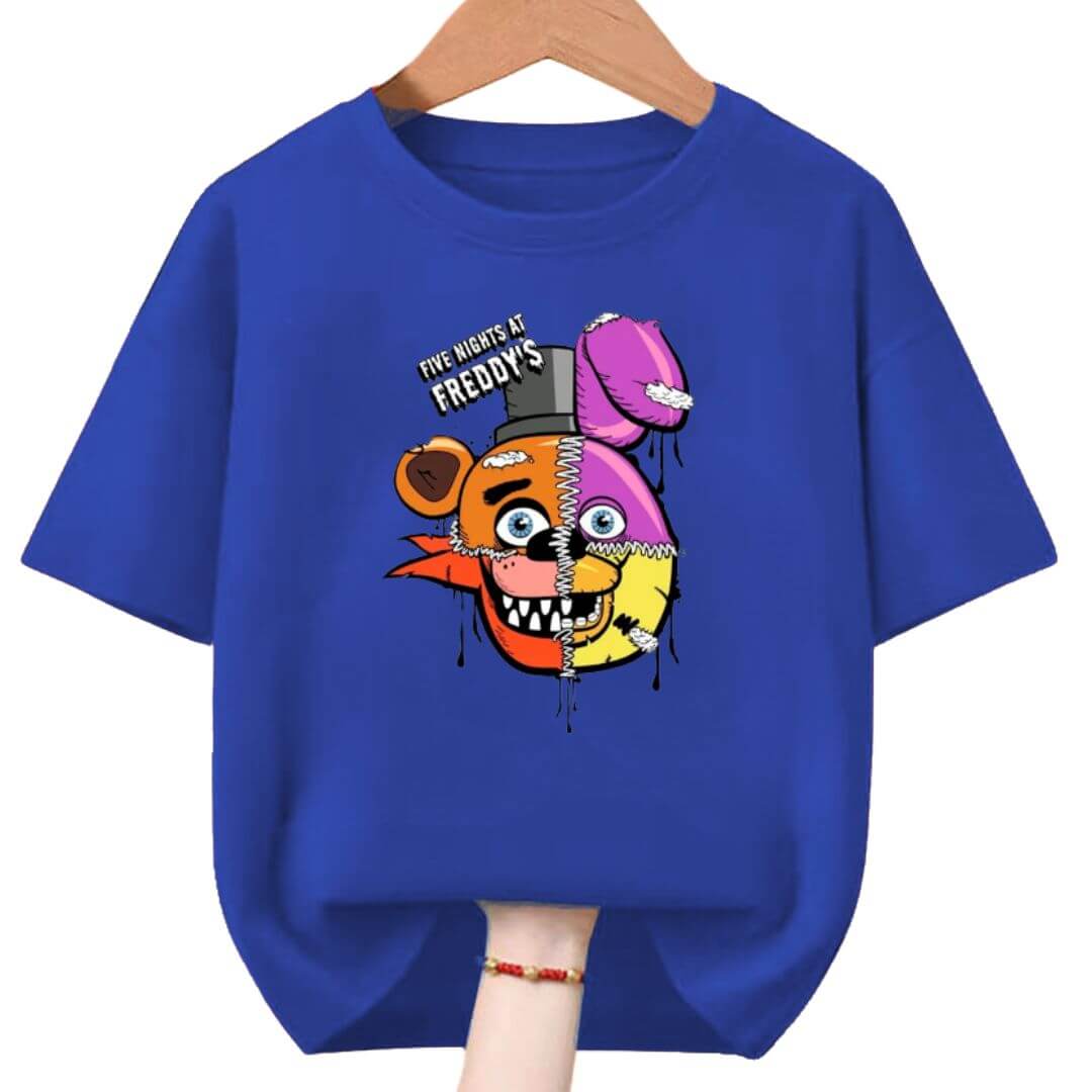 POLO AZUL FNAF FIVE NIGHTS AT FREDDYS PELUCHE - TALLAS 6 HASTA XL - 1