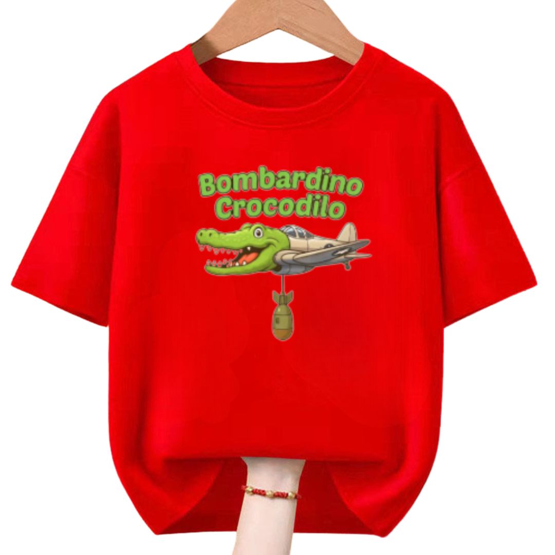 POLO BOMBARDINO COCODRILO DE TRALALERO TRALALA PELUCHE - TALLA 6 HASTA XL - 1