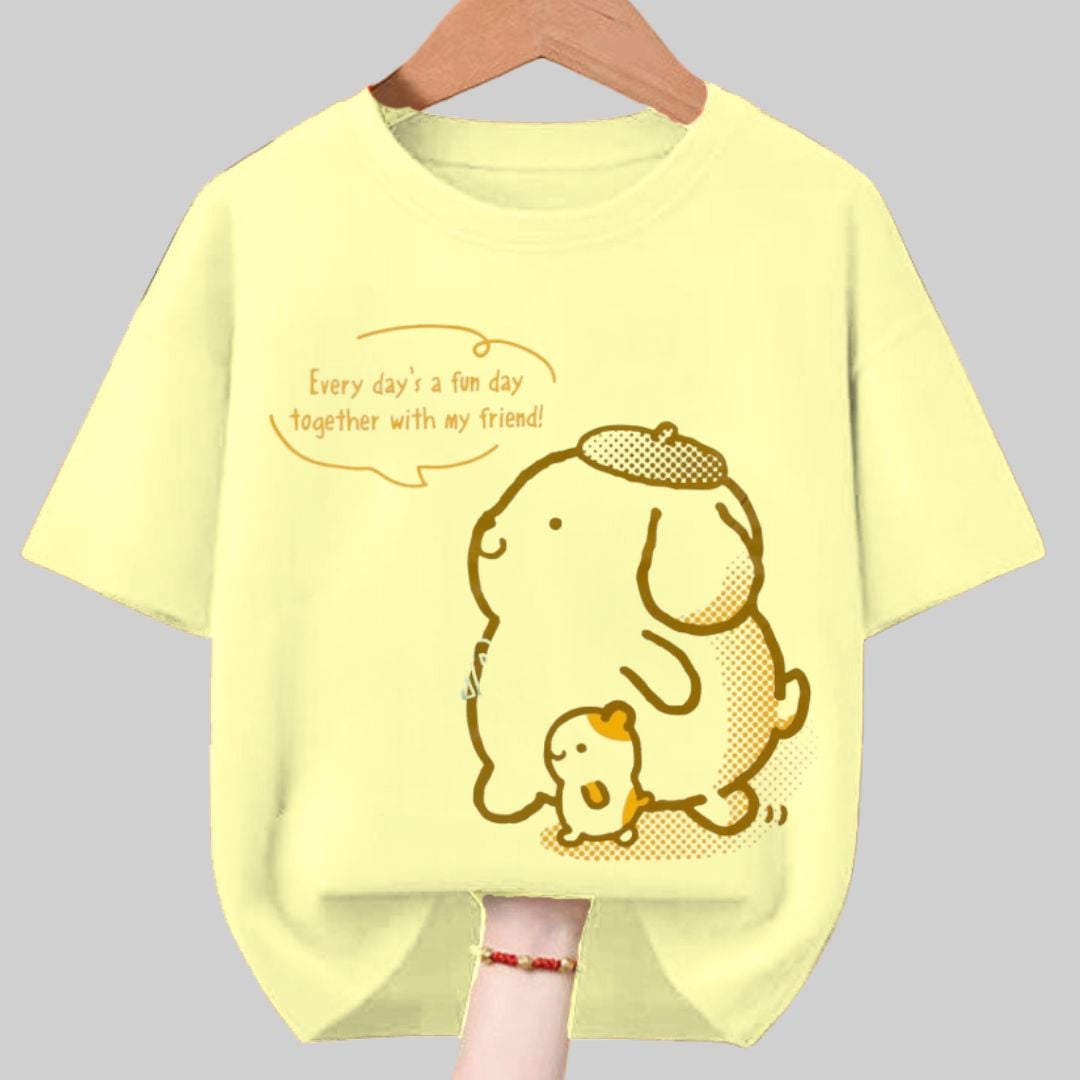 POLO POMPOMPURIN ALGODÓN CREMA PELUCHE - TALLAS 6 HASTA XL - 1
