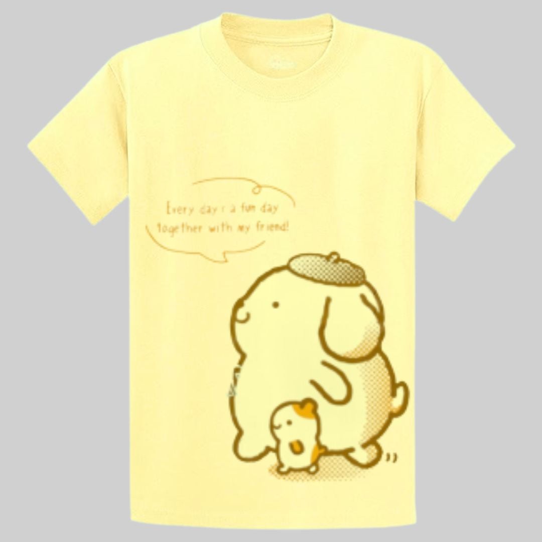 POLO POMPOMPURIN ALGODÓN CREMA PELUCHE - TALLAS 6 HASTA XL - 2