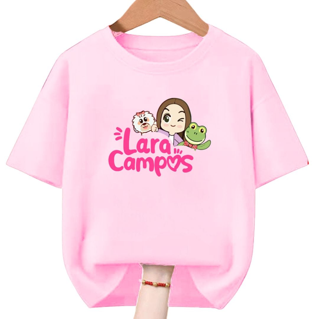 POLO ALGODÓN ROSADO RANA LARA CAMPOS PELUCHE - TALLAS 6 HASTA XL - 1