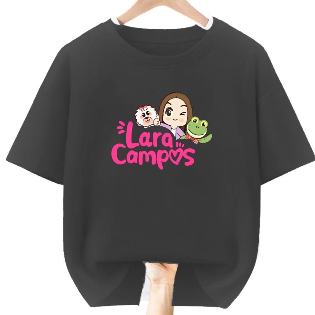 POLO ALGODÓN NEGRO RANA LARA CAMPOS PELUCHE - TALLAS 6 HASTA XL - 1