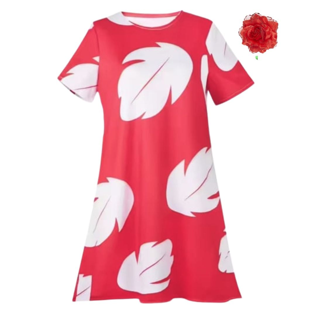 VESTIDO LILO STITCH ROJO DISFRAZ IMPORTADO - TALLAS 4 HASTA 16 - 2
