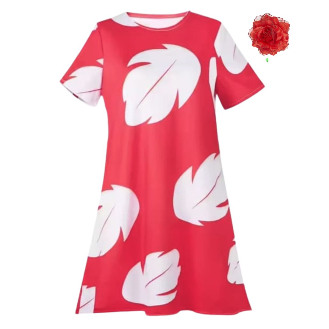 VESTIDO LILO STITCH ROJO DISFRAZ  IMPORTADO - TALLAS 4 HASTA 16 - 2