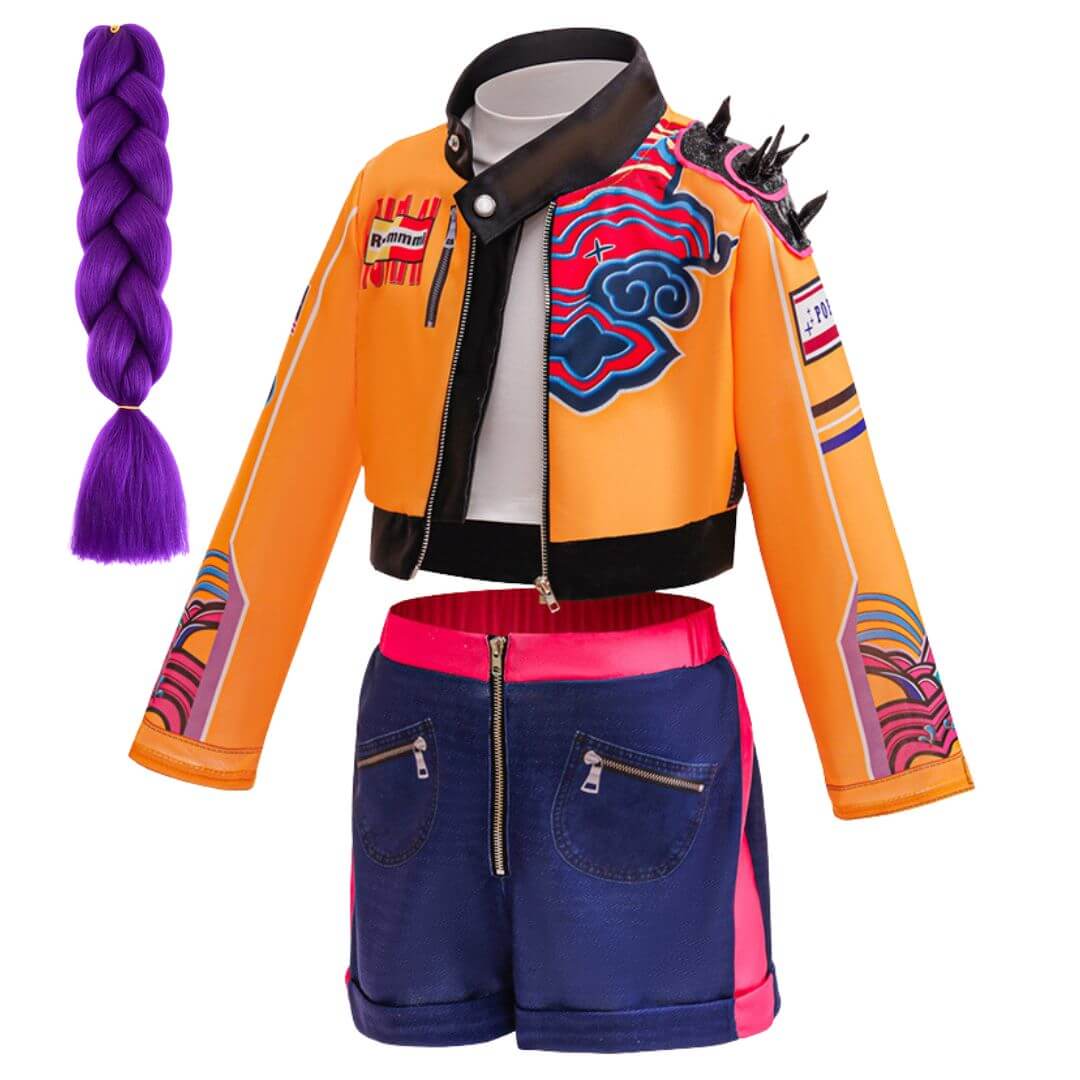 TRAJE RUMI GUERRERAS KPOP DEMON HUNTERS PELUCHE - TALLA 4 HASTA 14 - 3