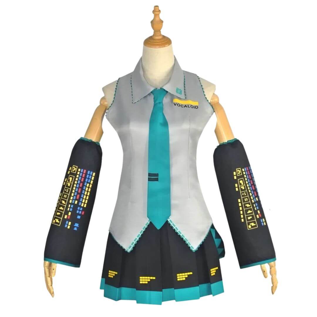 TRAJE MIKU HATSUNE VOCALOID PELUCHE IMPORTADO - TALLA 14 HASTA L - 2