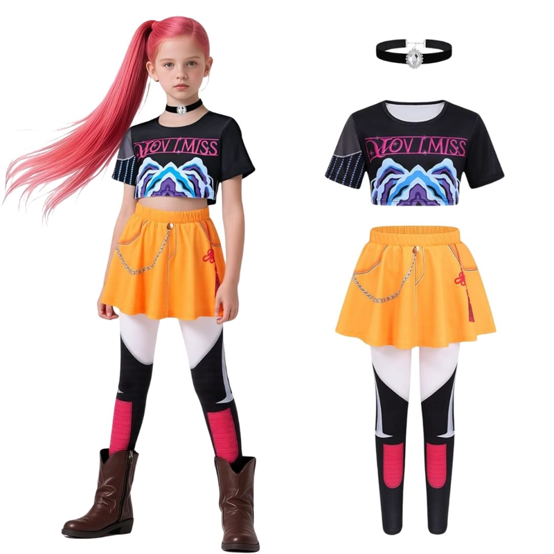 TRAJE MIRA KPOP DEMON HUNTERS PELUCHE IMPORTADO - TALLA 6 HASTA 14 - 2