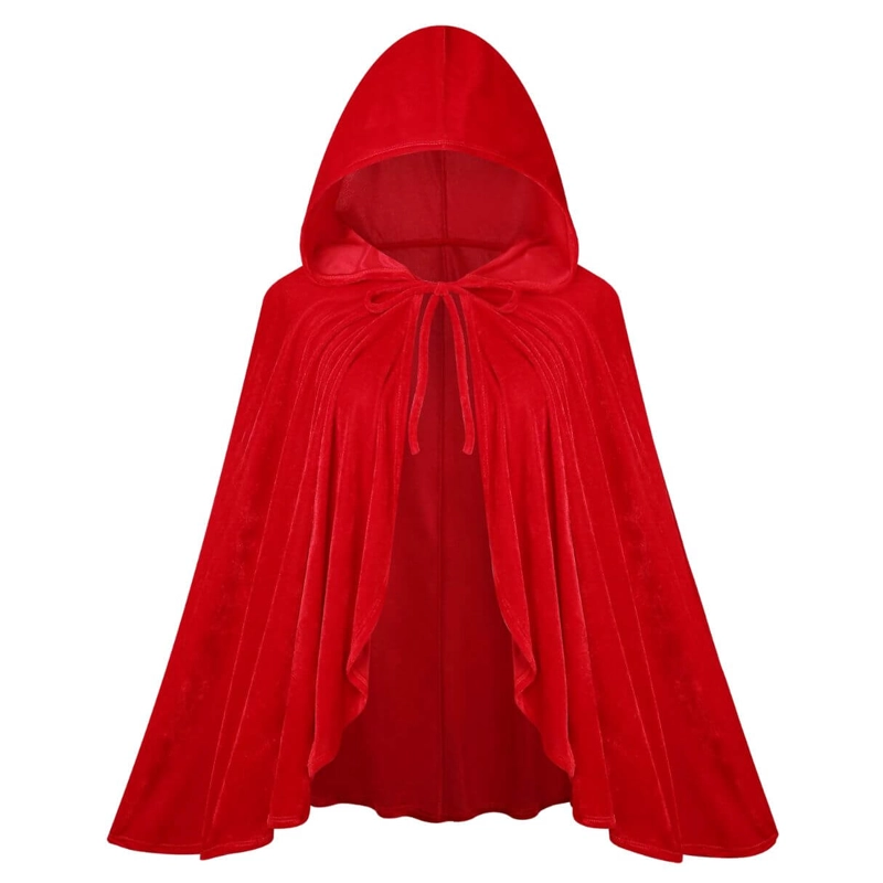 CAPA CAPERUCITA ROJA TERCIOPELO DISFRAZ - NIÑAS Y ADULTOS - 1