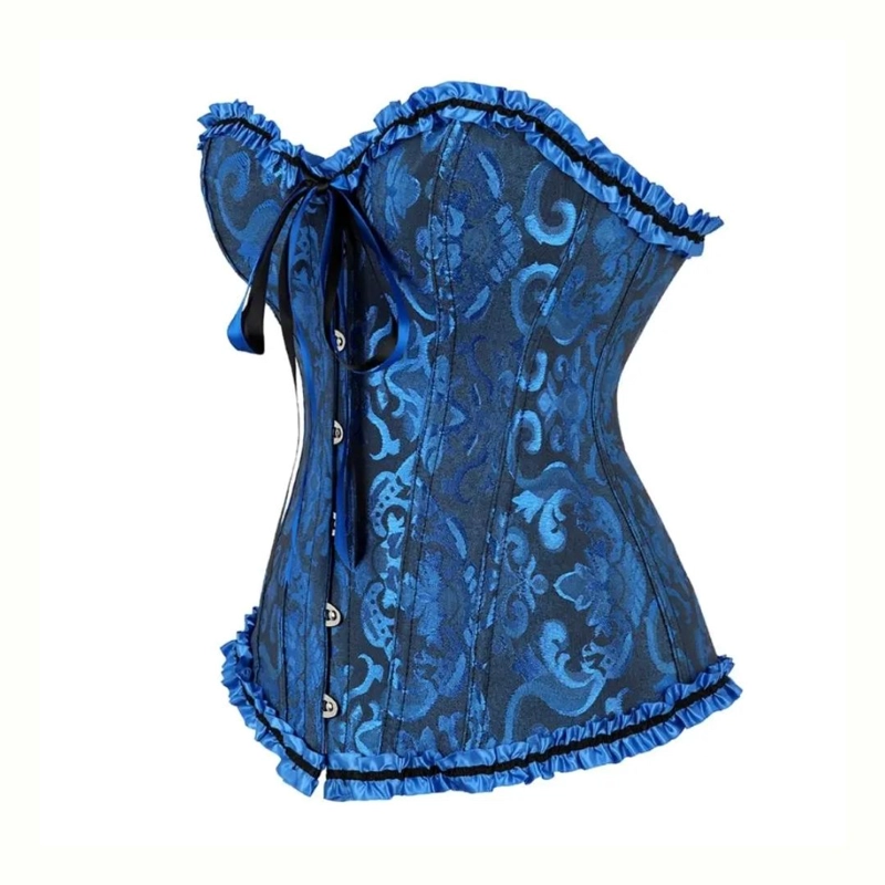 CORSET ENCAJE PRINCESS AZUL CORSET VICTORIANO - 2
