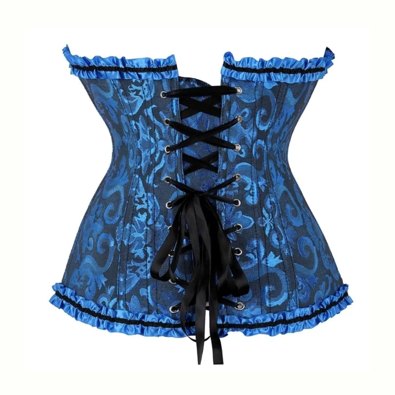 CORSET ENCAJE PRINCESS AZUL CORSET VICTORIANO - 3