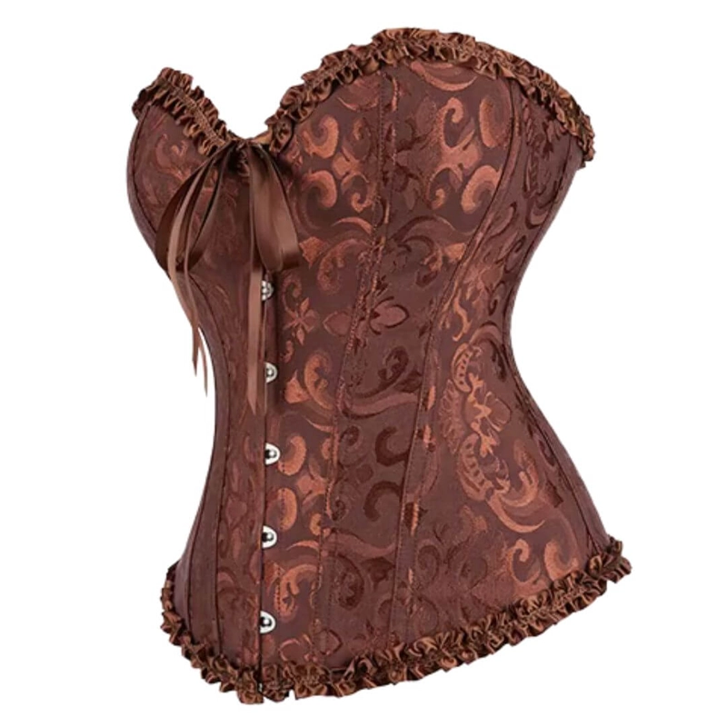 CORSET ENCAJE PRINCESS MARRON CORSET VICTORIANO - 2