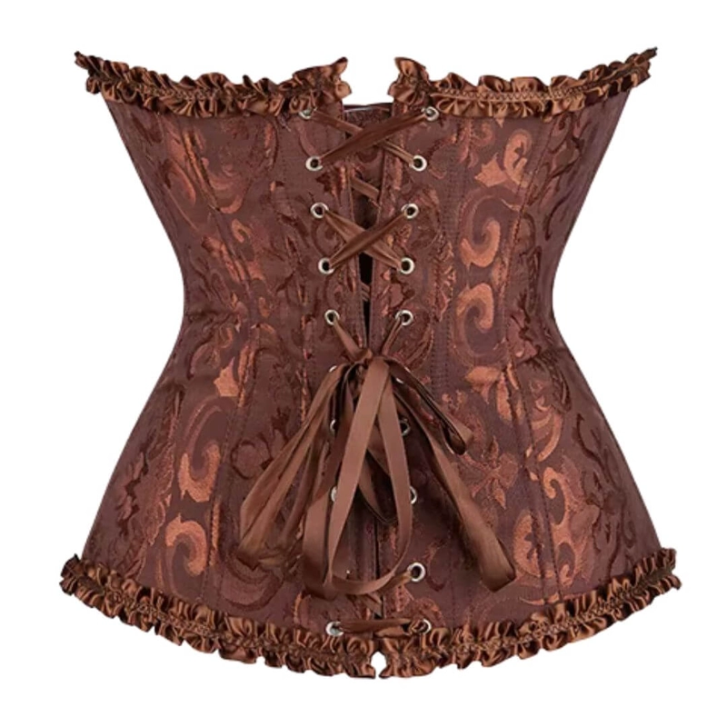 CORSET ENCAJE PRINCESS MARRON CORSET VICTORIANO - 3