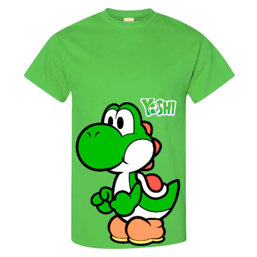 POLOS YOSHI DE SUPER MARIO BROS  ALGODÓN PELUCHE - TALLAS 6 AL XL - 1