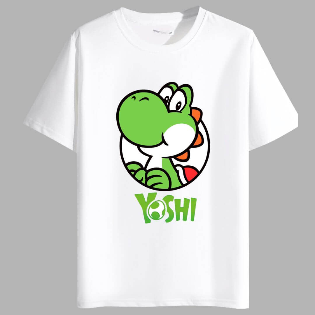 POLOS YOSHI DE MARIO BROS GALAXY ALGODÓN PELUCHE - TALLAS 6 AL XL - 1