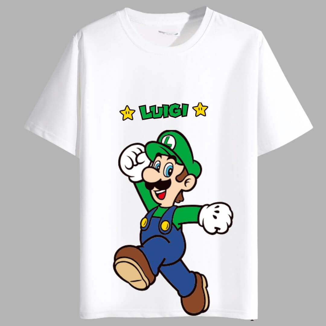 POLOS LUIGI ALGODÓN PELUCHE MARIO BROS  - TALLAS 6 AL XL - 1