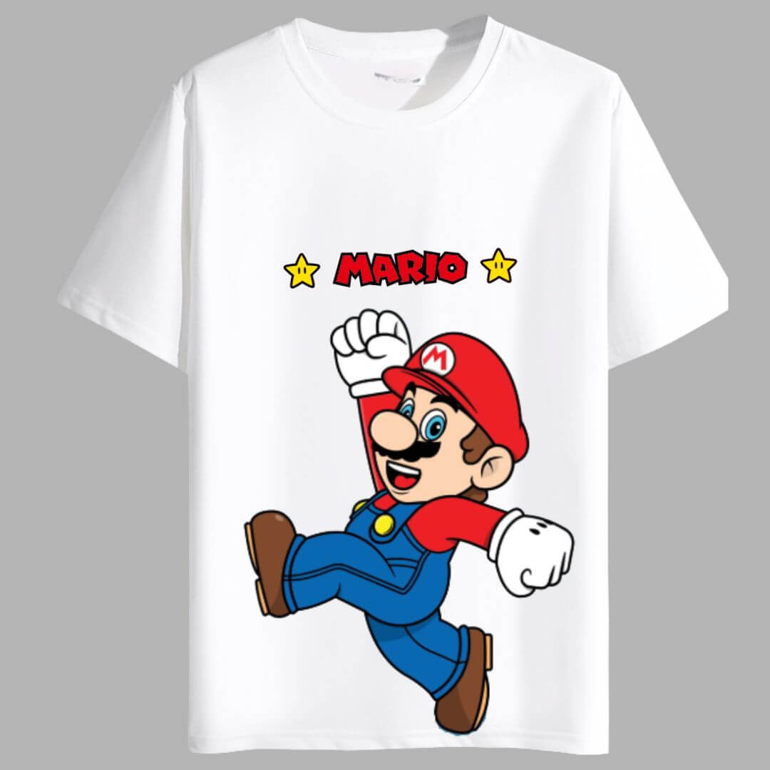 POLOS MARIO BROS ALGODÓN PELUCHE  - TALLAS 6 AL XL - 1