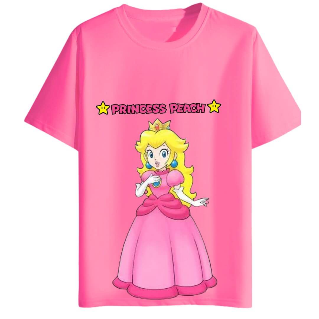 POLOS PRINCESA PEACH ALGODÓN PELUCHE - TALLAS 6 AL XL - 1