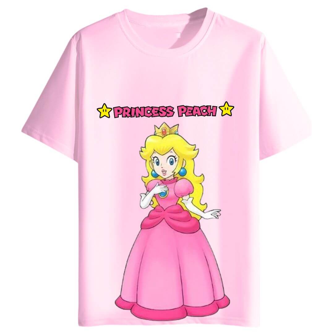 POLOS PRINCESA PEACH ALGODÓN PELUCHE - TALLAS 6 AL XL - 1