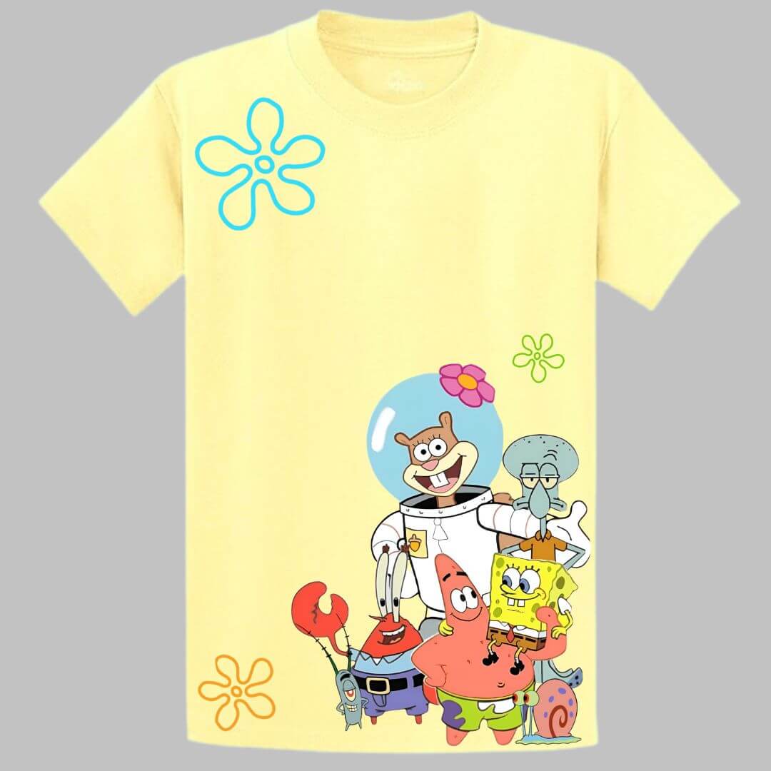 POLOS ALGODON BOB ESPONJA SQUAREPANTS PELUCHE - TALLAS 6 HASTA XL - 1