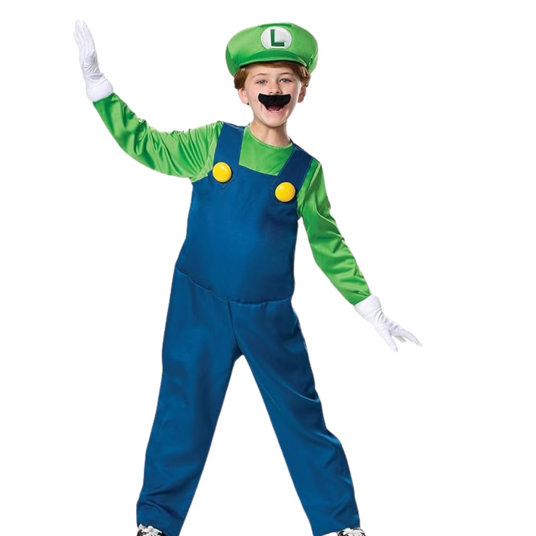 DISFRAZ LUIGI BROS TRAJE PELUCHE MARIO BROS - TALLAS 6 HASTA S - 2