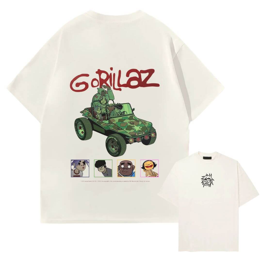 POLOS GORILLAZ OVERSIZE ALGODON UNISEX - TALLAS 16 AL XL - 1