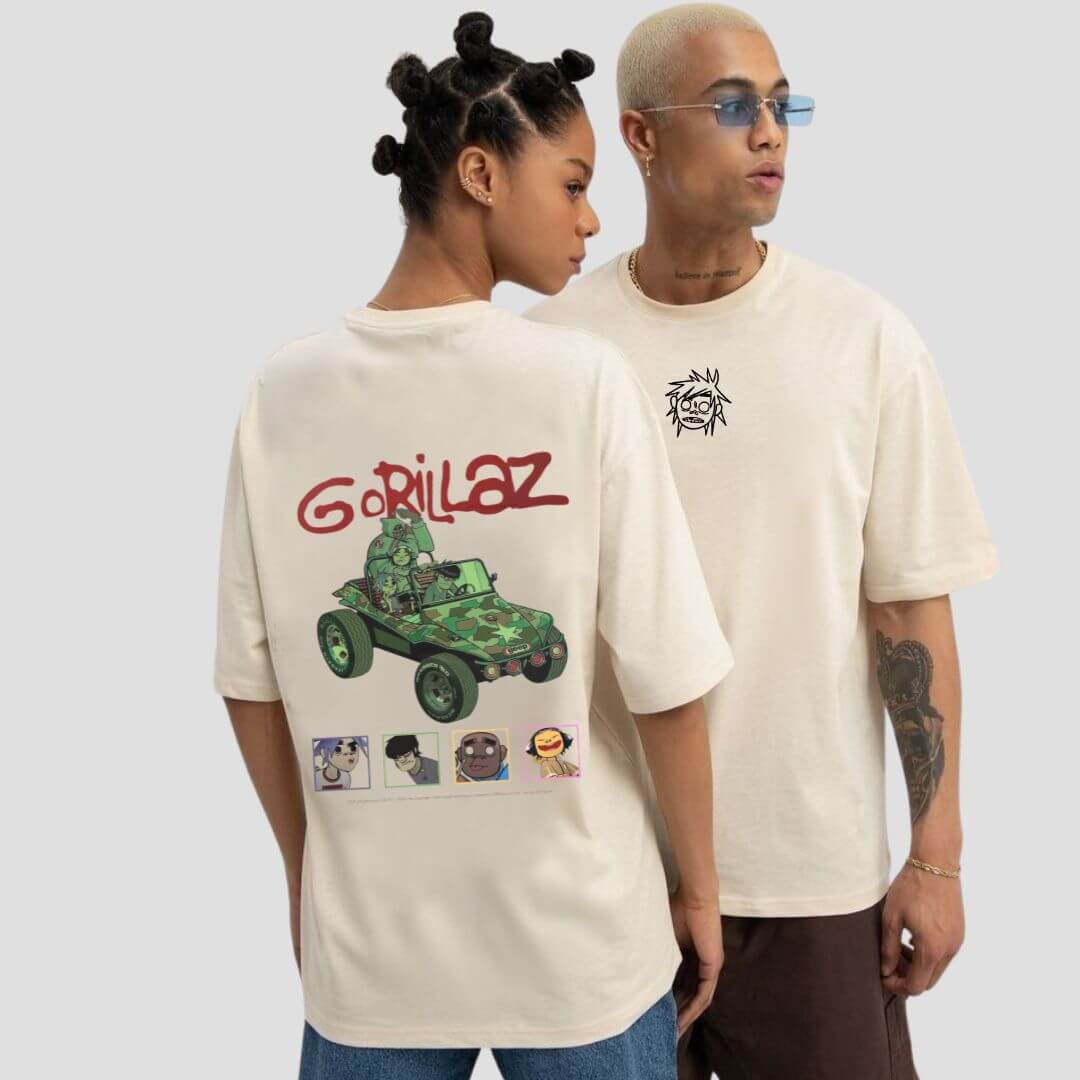 POLOS GORILLAZ OVERSIZE ALGODON UNISEX - TALLAS 16 AL XL - 2